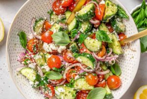 Read more about the article Cucumber and Tomato Salad Recipe
