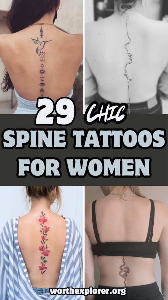 29 Chic Spine Tattoos for Women