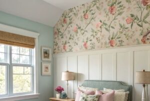 Read more about the article Smart Paint Half Wallpaper Ideas for Stylish Walls on a Budget