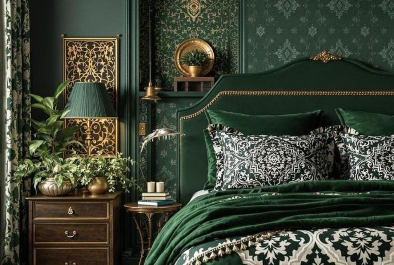 You are currently viewing Dark Moody Green Bedroom Ideas That Feel Calm, Earthy, and Expensive